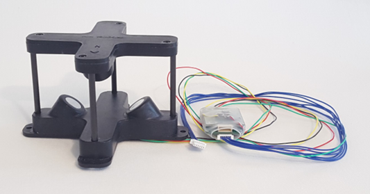 SKS31 3D ultrasonic anemometer for UAVs measuring wind, temperature, and pressure.